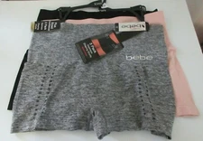bebe Intimates 3 Pair Pack Women's Tag Free Seamless Shaping Shorts Size 3X