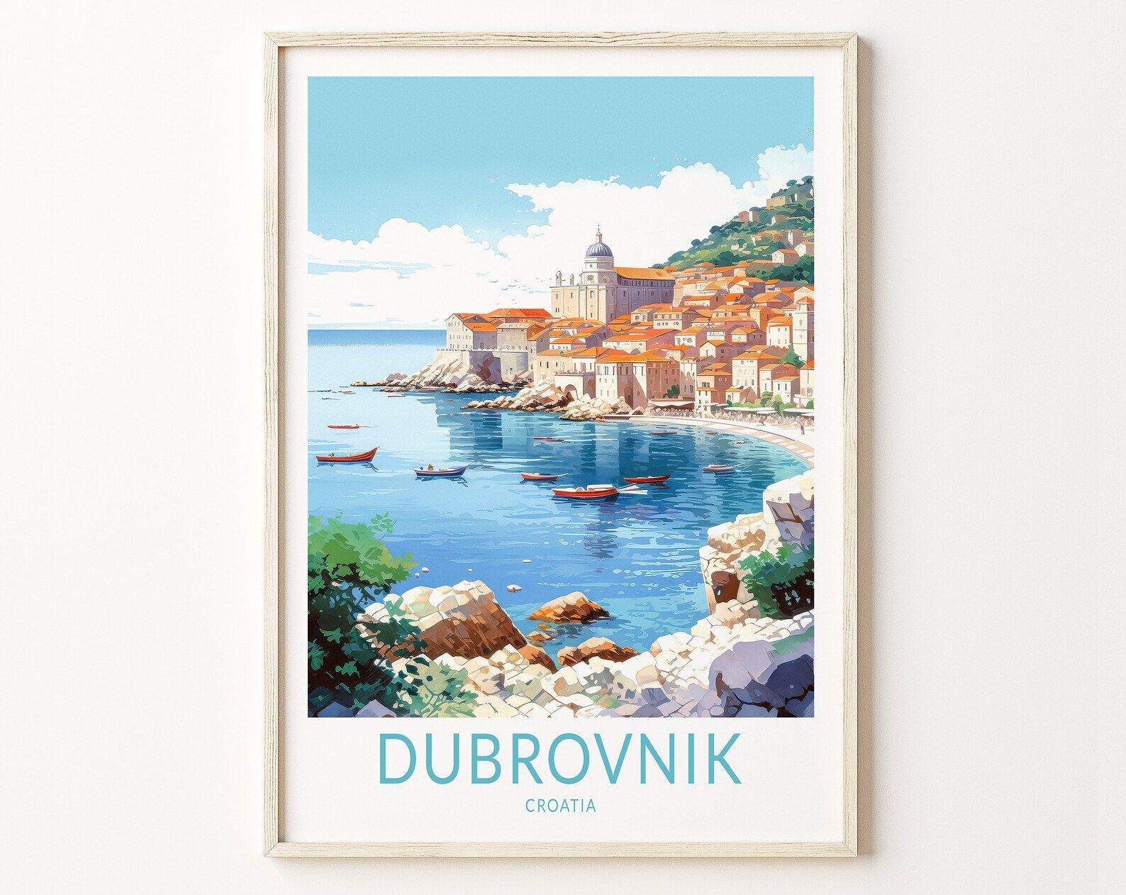 Dubrovnik Croatia Travel Print Dubrovnik Travel Art Wall Decor Croatia Travel