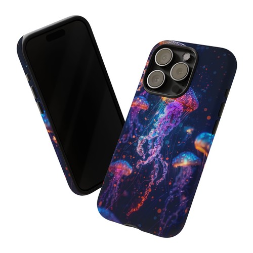 Luminescent Neon Jellyfish Glow Phone Case for iPhone, Samsung Galaxy, Pixel - 第 12/173 張圖片