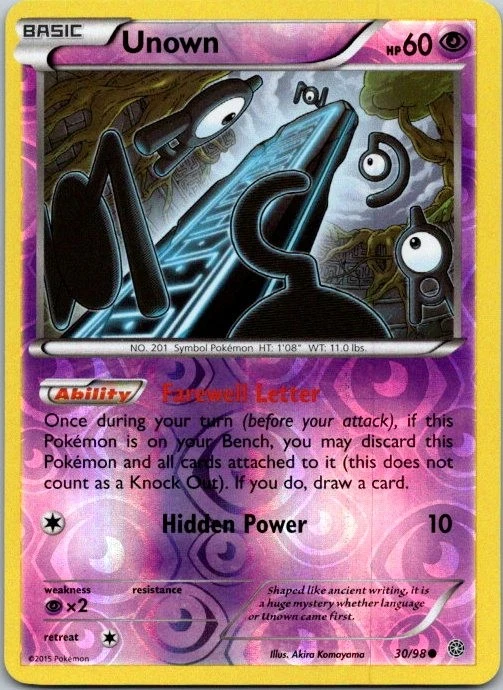 Unown Pokémon TCG Cards for sale | eBay