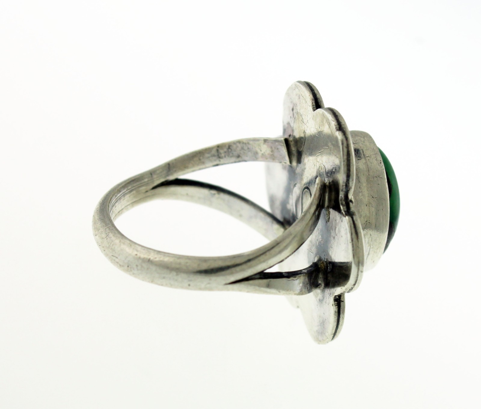 Sylvia Ringer Vintage Sylvia Chee Navajo Sterling Silver Turquoise Ring Size 7.75 7 ...