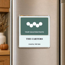 Photo Magnet Personalized Family Vacation Custom Place Year