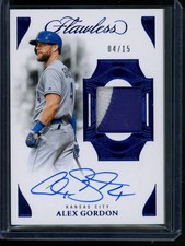 2025 Panini Flawless Baseball Alex Gordon Prime Patch Autograph /15 Royals (Summ