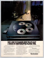 Technics Five Disc Changer Home Audio Long Play Music Vtg 1989 Advertisement