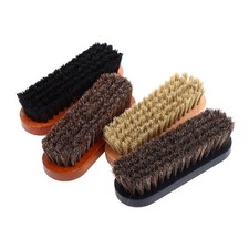 1PC Durable Horse Hair Wood Brush Leather Shoe Care And Cleaning Shoe Brush