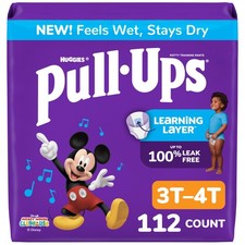 Potty Ups Boys Training Pants 3T-4T 32-40 lbs 112 Count Pull Size