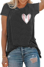 Baseball Mom Shirt Women Oversized Baseball Shirts Gameday Baseball Casual Short