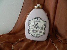 LULU HUN Unique Bottle Shape Clutch Crossbody Bag LOVE POTION No 9 Pink Gold