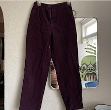 Vintage Women s Deep Purple Corduroy Straight Leg Pants