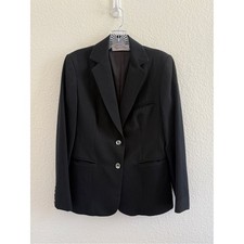 Evan Picone Vintage Black Wool Tailored Women's Blazer