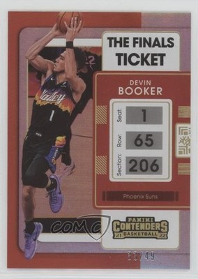 2021-22 Panini Contenders The Finals Ticket 33/49 Devin Booker #9 0o5t