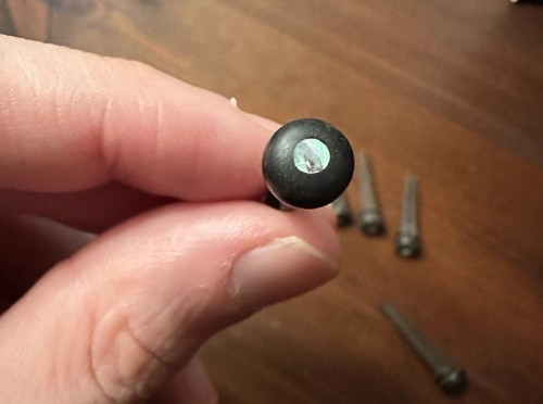 Ebony Bridge Pins With Abalone Dots Size 2C For Martin Acoustic Guitar
