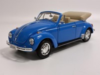 Volkswagen Beetle Cabrio 1960 Blau 1:24 MaßStab Welly 22091 Metall