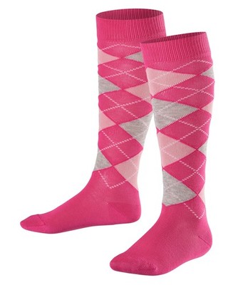 FALKE Kids Classic Argyle Socks, Pink, 6.5-9 6.5-9, Pink (Pink 8553) 