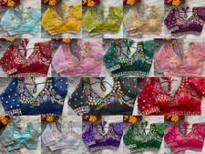 Saree Blouse Readymade Designer Sari Choli Indian Party Wear Bollywood Dress