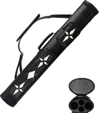 GSE Games & Sports Expert 2X2 Deluxe Hard Billiard Pool Cue Stick Carrying Case,