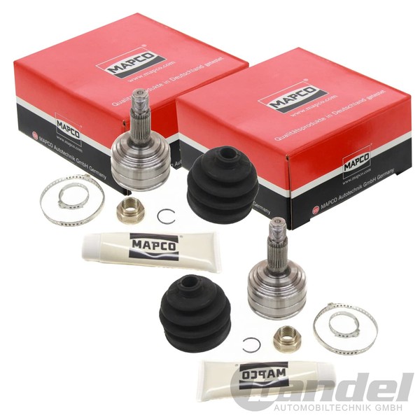 2X Mapco Antriebswellengelenk Satz Radseitig Vorne Passend FüR Rover 400-image