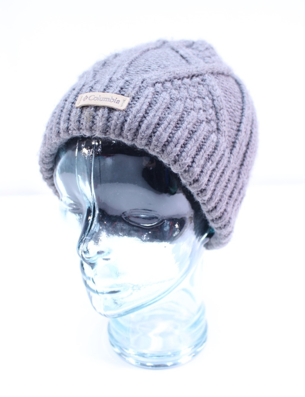 Columbia Winter Beanie Hat Solid Brown Fleece Lin… - image 1