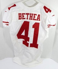 2016 San Francisco 49ers Antoine Bethea #41 Game Used White Jersey 42 DP28805