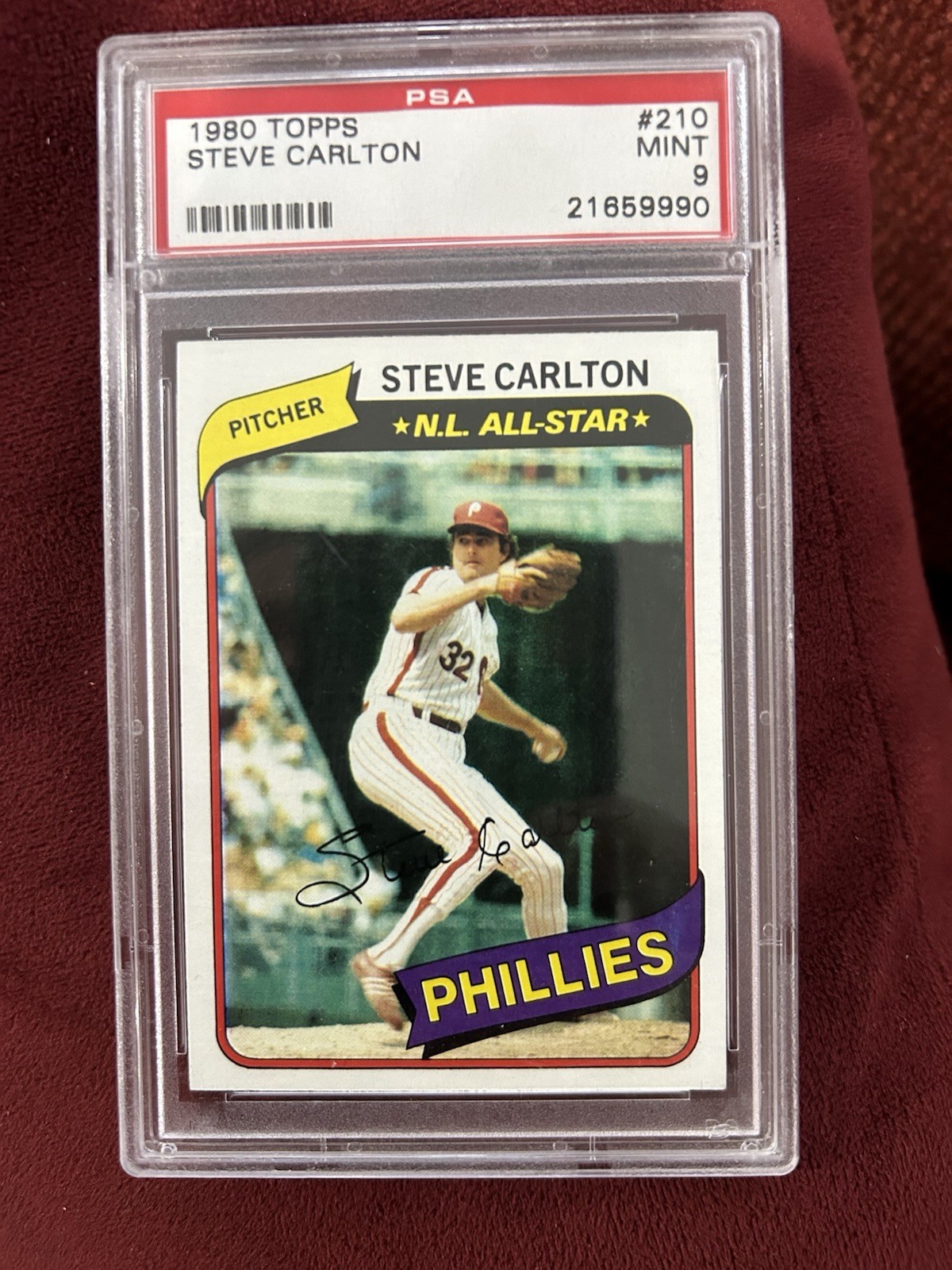 1980 Topps Steve Carlton #210 PSA 9 Phillies