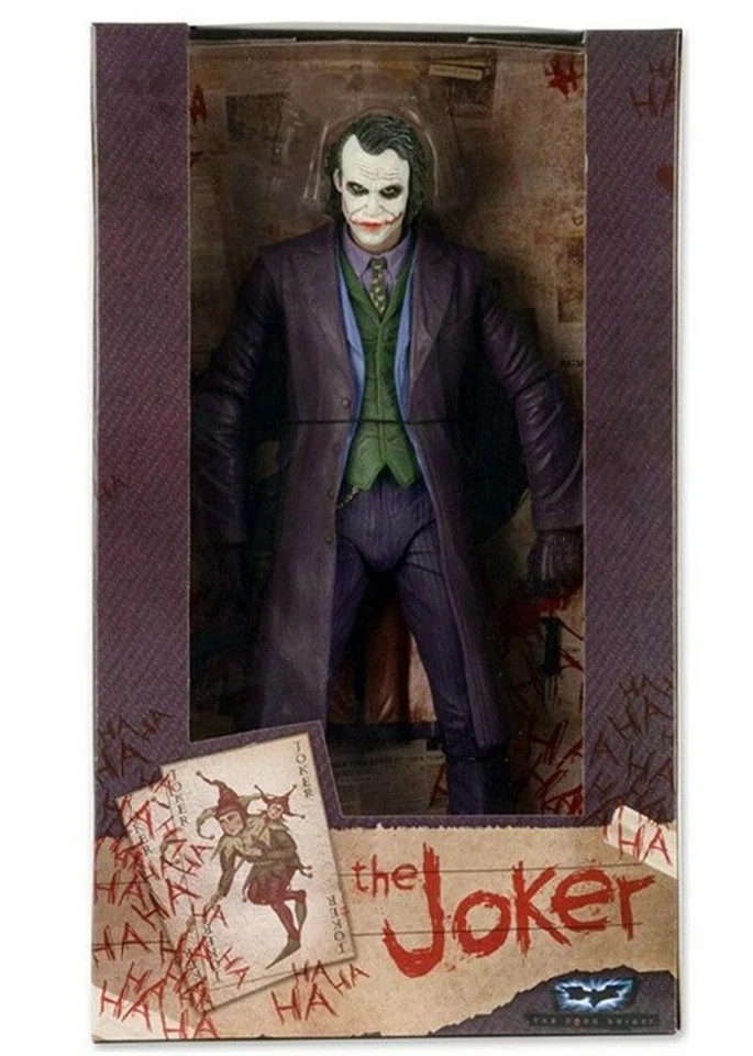 Figura de acción NECA DC Comics Batman Caballero Oscuro Heath Ledger Joker 7" juguete en caja Foto 3 de 4