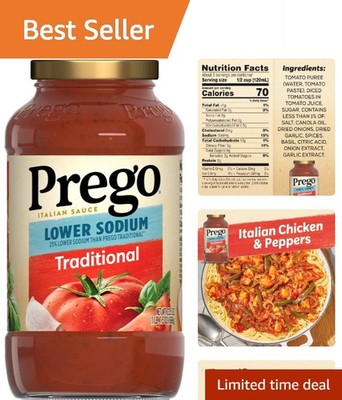 Delicious 23.5 oz  Pasta Sauce - Gluten-Free with No Artificial Colors