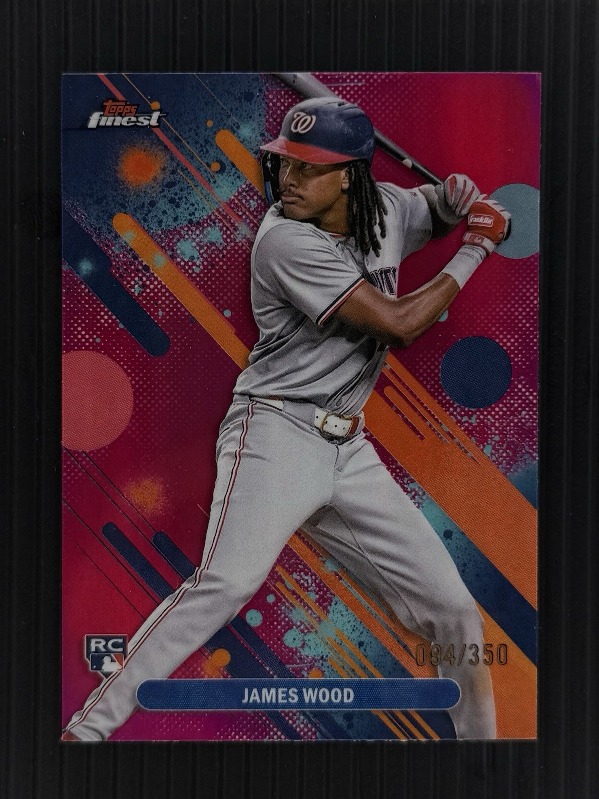 James Wood 2025 Topps Finest Common #100 Magenta Refractor /350 RC Nationals