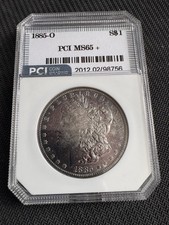 1885 O  $1 Morgan Silver Dollar   Blueberry Toner