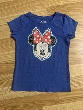Disney Jumping Beans Limited Edition Blue Shirt Flipped Picture Minnie Size 5