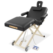 Electric Lift Adjustable 4-Section Professional Massage Table with Handrests