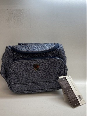 Heys USA Blue Caiman 12 Beauty Case Toiletry Travel Vanity Bag NWT