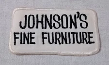 JOHNSON'S FINE FURNITURE EMPLOYEE UNIFORM PATCH UNUSED TOLEDO OHIO