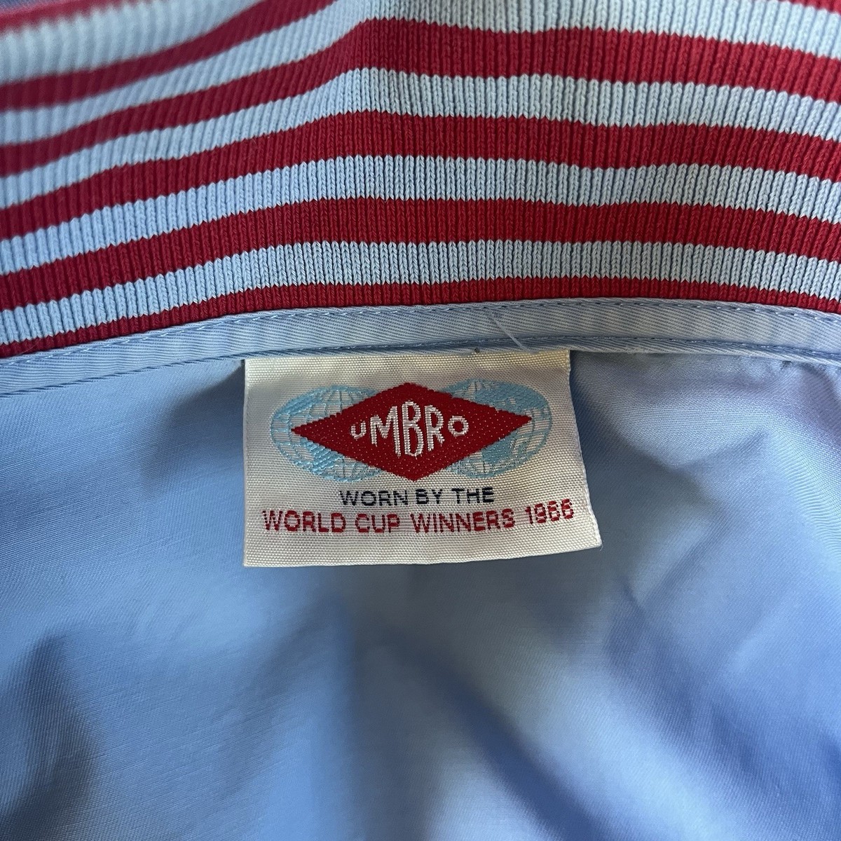 Umbro England Bomber Jacket Mens Large Blue Red White Cuff World