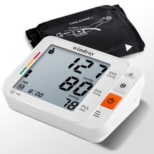 Automatic Upper Arm Blood Pressure Monitor with a Large-Screen Large, White