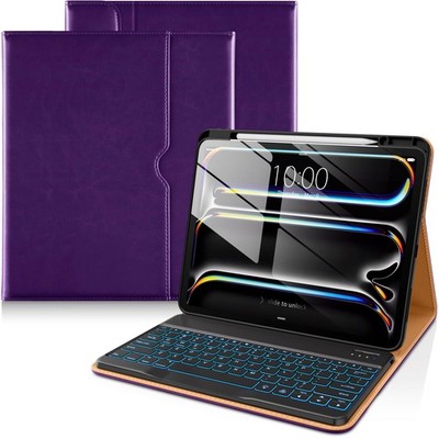 DTTO for iPad Pro 13 Inch Case with Keyboard 13'' M5/M4, Dark Purple