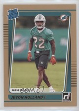 2021 Panini Donruss Rated Rookie Press Proof Bronze Jevon Holland #348 0o5a