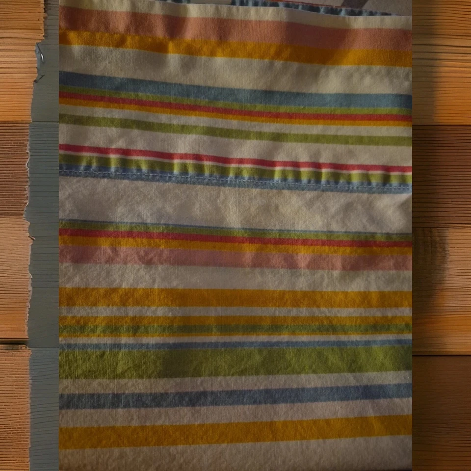 Pottery Barn PB 儿童条纹床单 4 件套扁平贴合 2 件枕套全尺寸  — 第 2/4 张图片