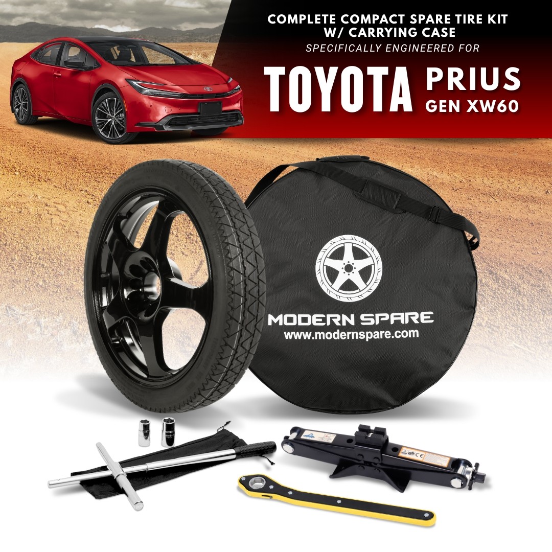 Spare Tire Kit Options - Fits 2023-2026 Toyota Prius And Prius