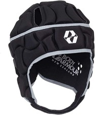 Body Armour Club Rugby Headguard Scrum Cap Protection - Junior Black
