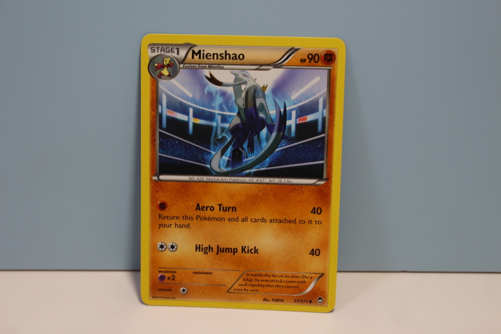 Pokemon TCG Mienshao 57/11 Uncommon Base Card XY Gen Furious Fists Set - NM