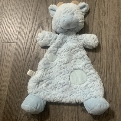 Demdaco Griffin Blue Giraffe Rattle Plush Security Blanket Lovey Rattle