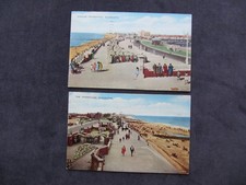 2 VINTAGE 1950s POSTCARDS OF CLEVELEYS THE PROMENADE CLEVELEYS JUBILEE PROMENADE