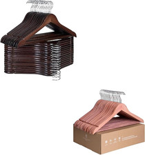 Stylish Wooden Coat Hanger Set for Elegant Organization and Storage