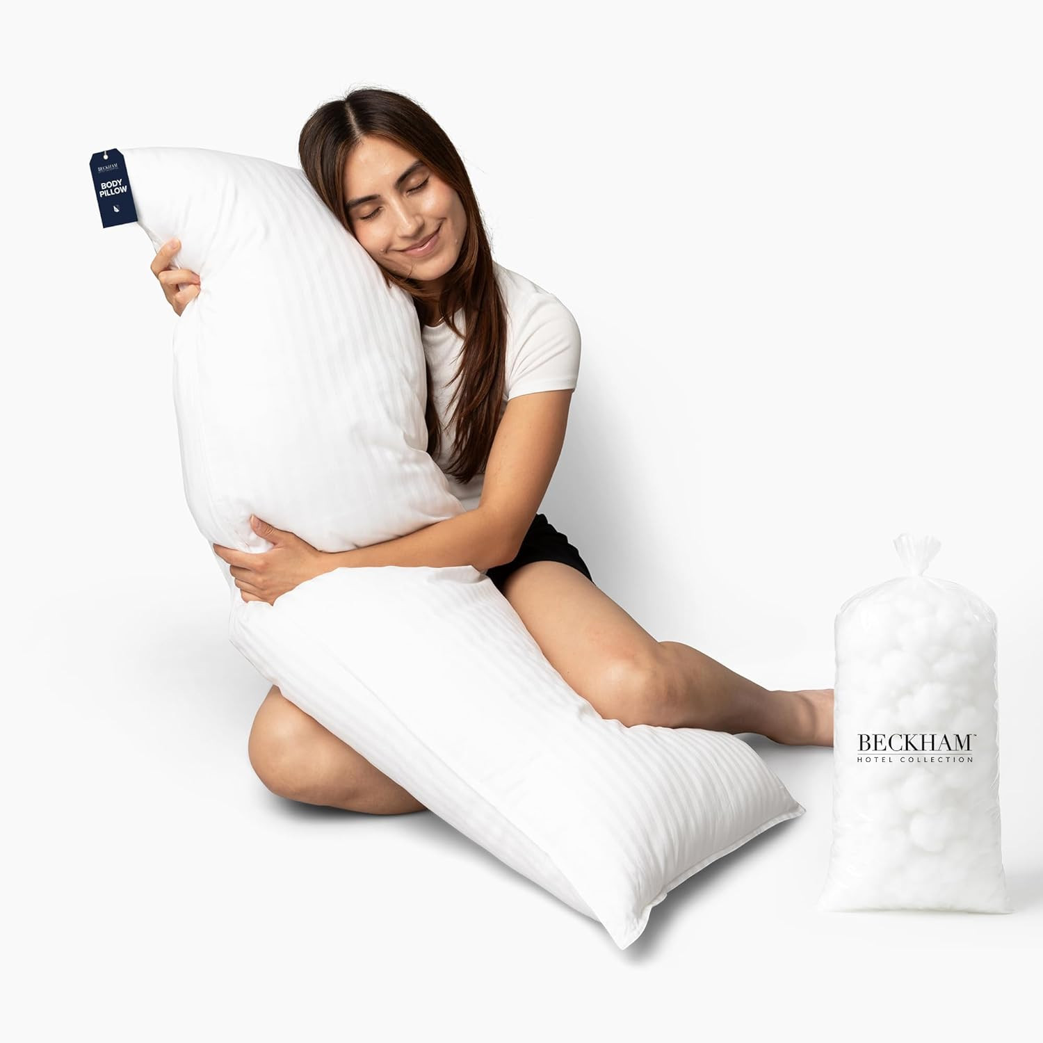Beckham Hotel Collection Customizable Body Pillow with Soft 