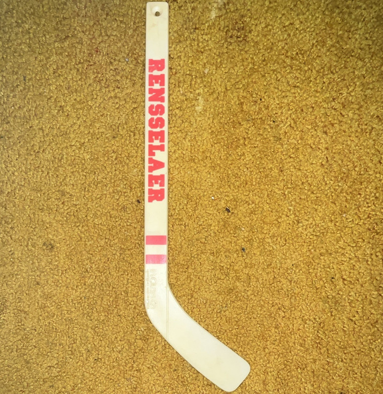 Rensselaer Mini Hockey Stick White & Red Plastic