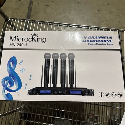MicroKing MK-240-2 UHF 4-Channel Wireless Microphone System (4 Microphones)