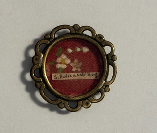 RARE VINTAGE CATHOLIC 1st CLASS ST. EDWARD THE CONFESSOR RELIC RELIQUARY