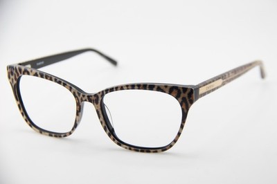 BEBE BB5210 209 LEOPARD ANIMAL BLACK AUTHENTIC FRAMES EYEGLASSES 53-16