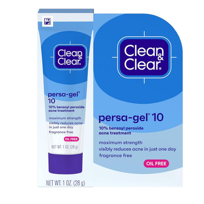 Clean & Clear Persa-Gel 10 Oil-Free Acne Spot 1 Ounce (Pack of 1), WHITE