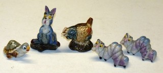 WADE pottery porcelain whimsical HAT BOX SERIES First Issue Set 3